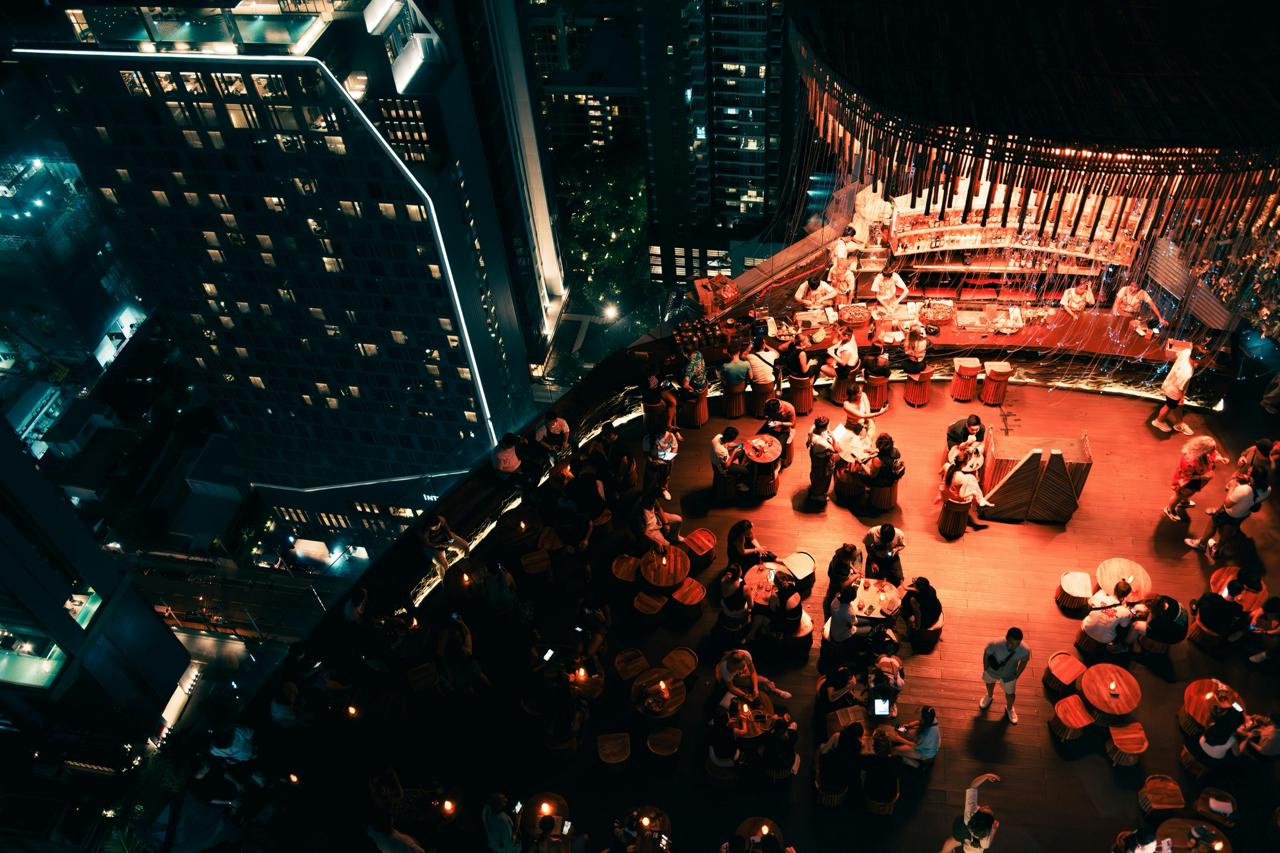 Event production at a luxury rooftop venue